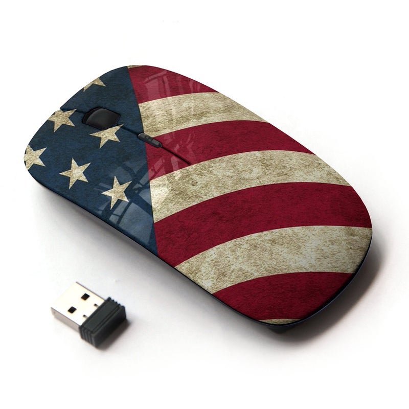 KOOLmouse [ Optical 2.4G Wireless Mouse [ Star Stripe Flag American Rustic Patriotic ] - Image 1